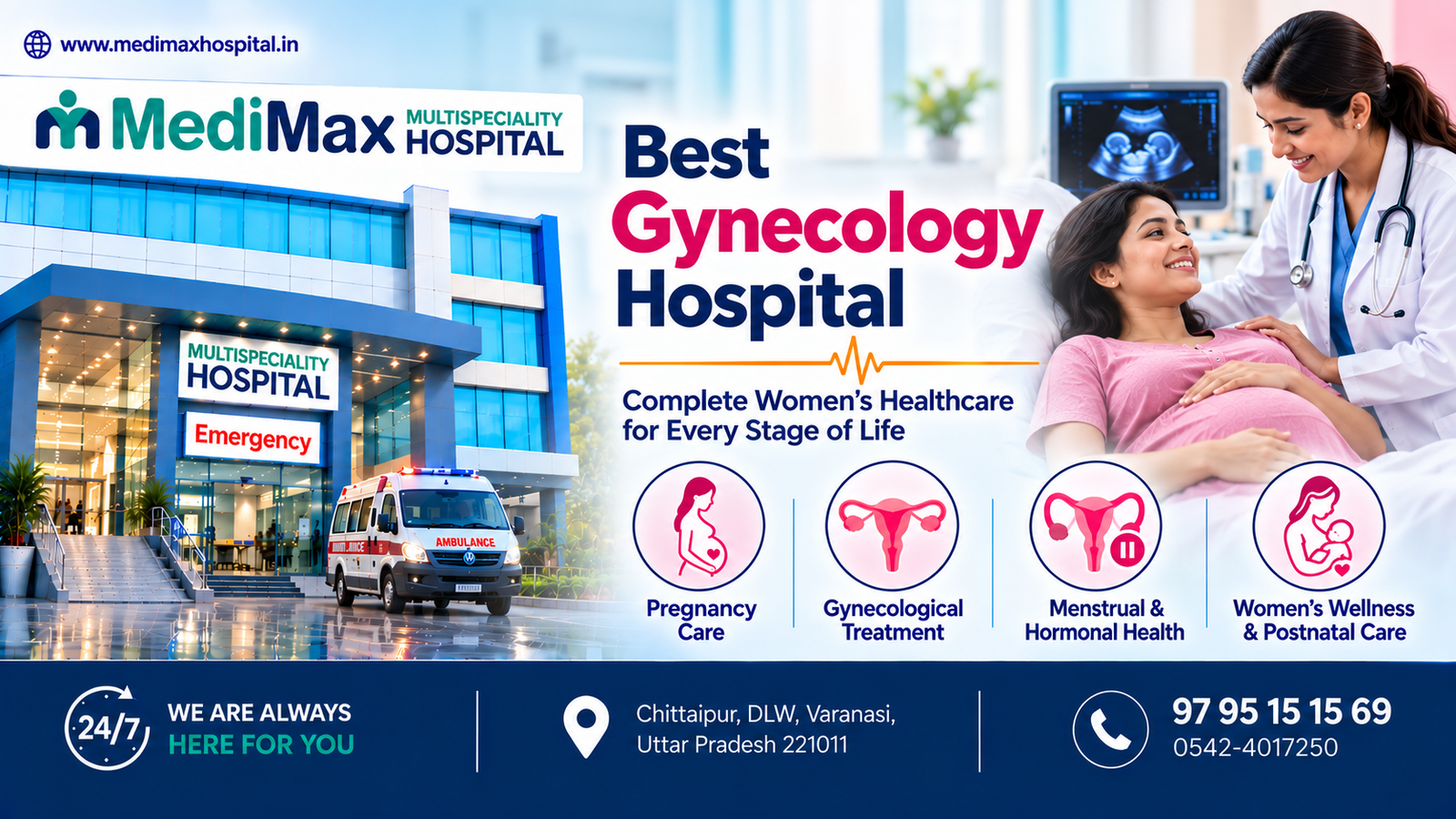 Gynecology Hospital in Varanasi – Complete Women’s Healthcare at MediMax Multispeciality Hospital